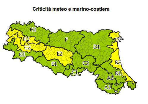 allerta meteo Emilia-Romagna