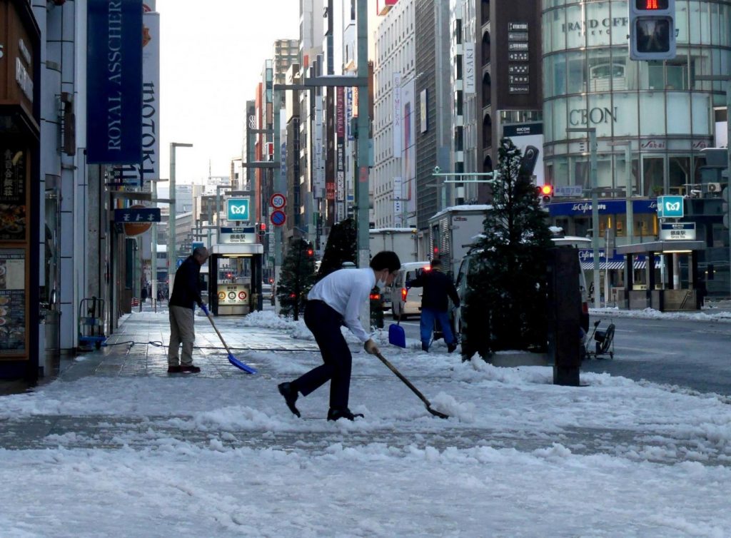 Giappone neve Tokyo