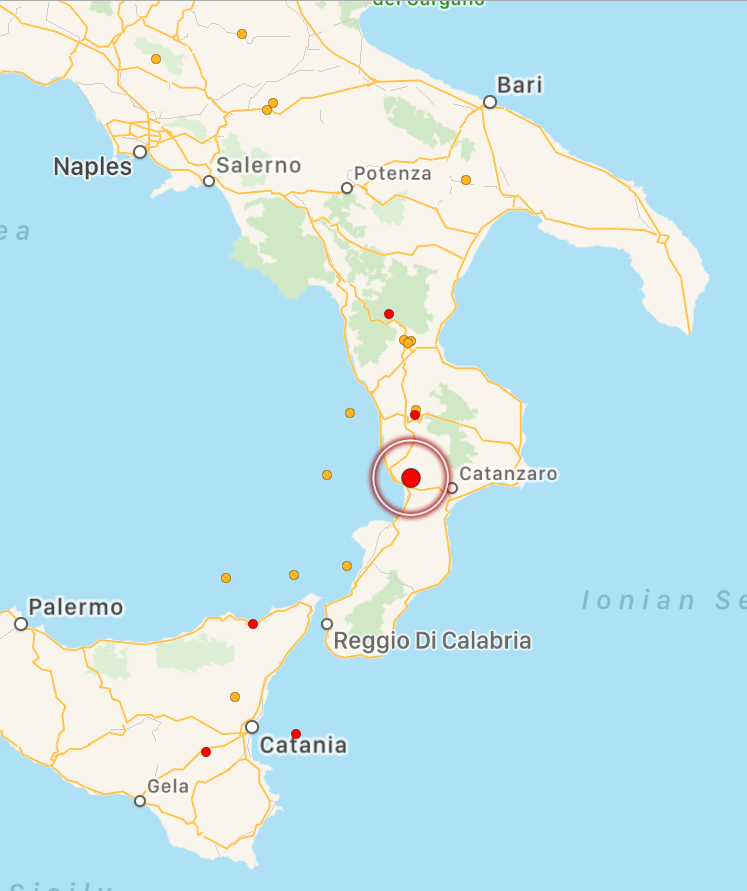 Terremoto Lamezia Terme