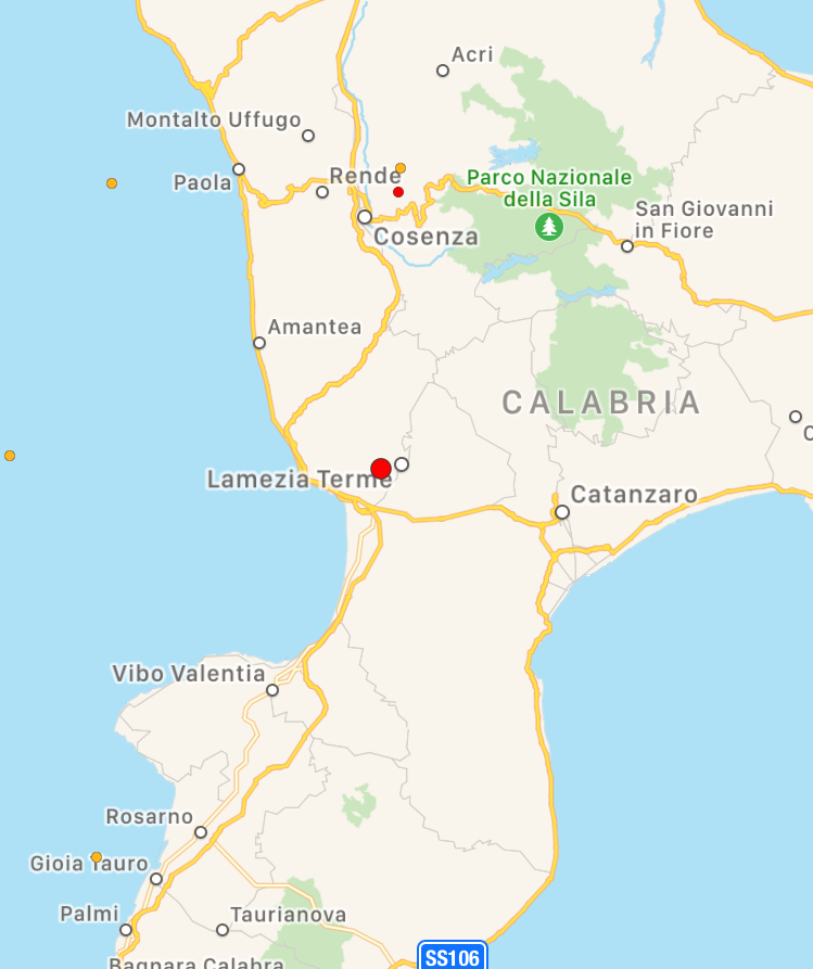 Terremoto Lamezia Terme