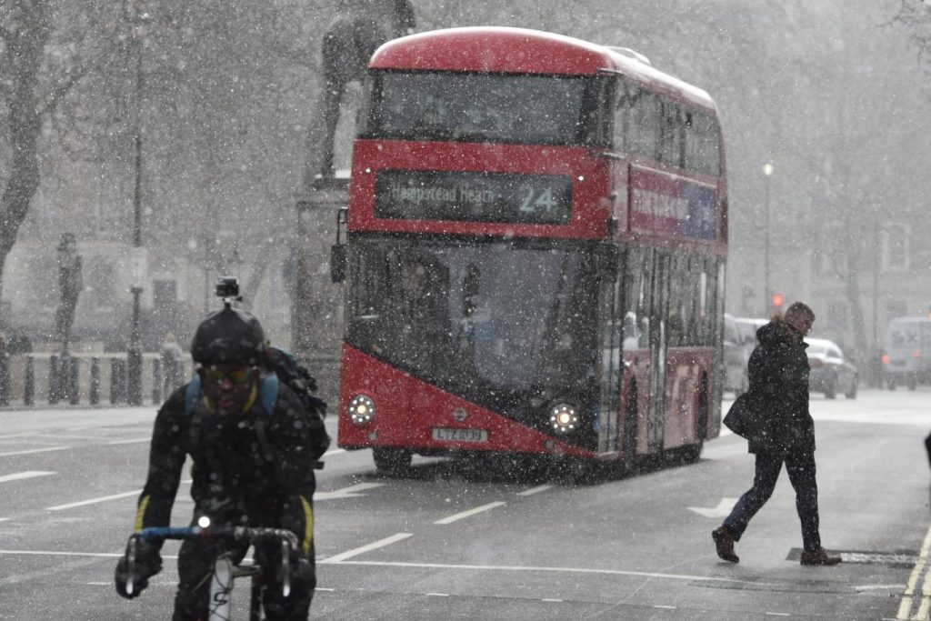 Blizzard neve Londra