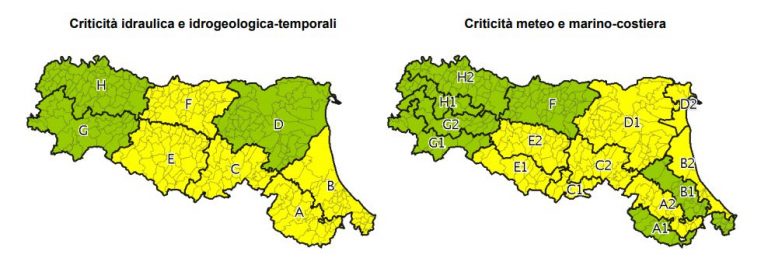 allerta meteo Emilia-Romagna