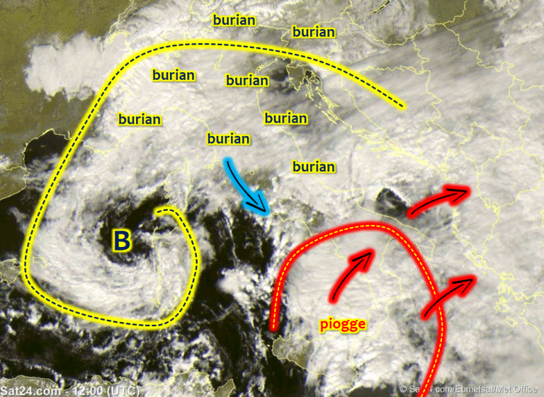 allerta meteo burian italia live