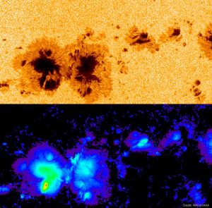 campo magnetico solare record, macchie solari