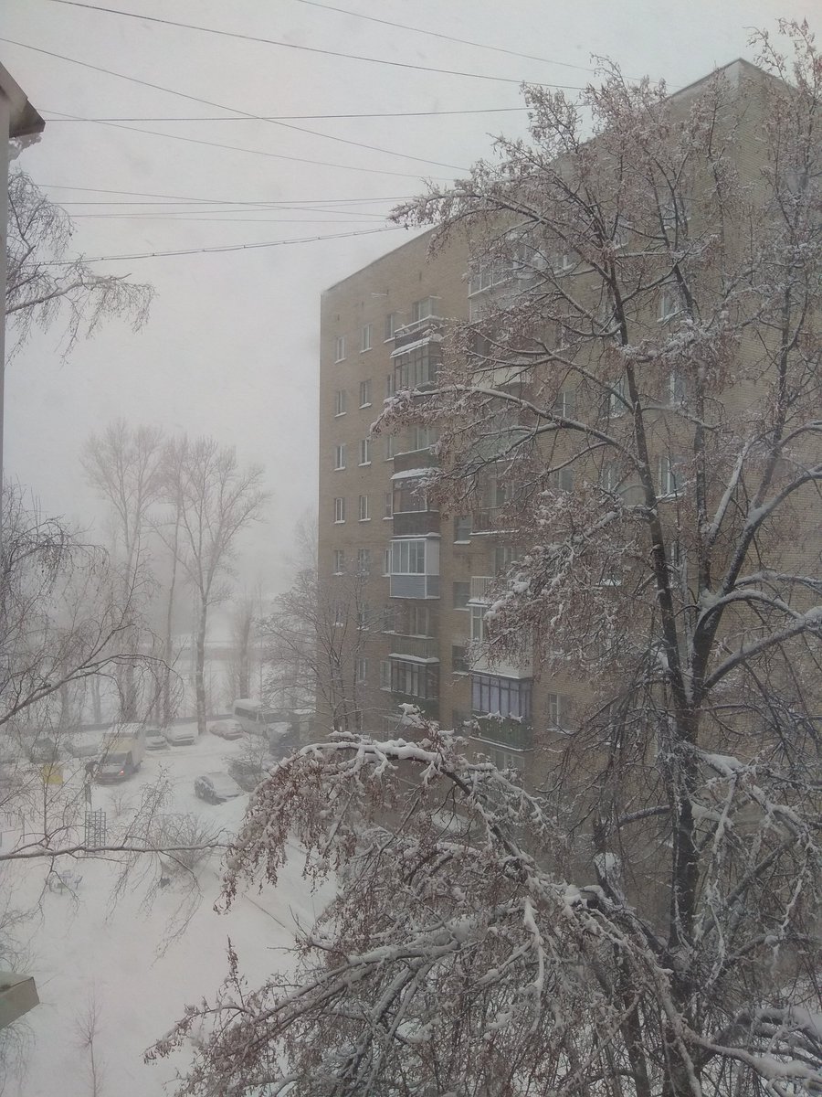 tempesta di neve a Mosca