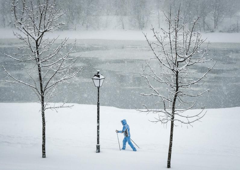 tempesta di neve a Mosca