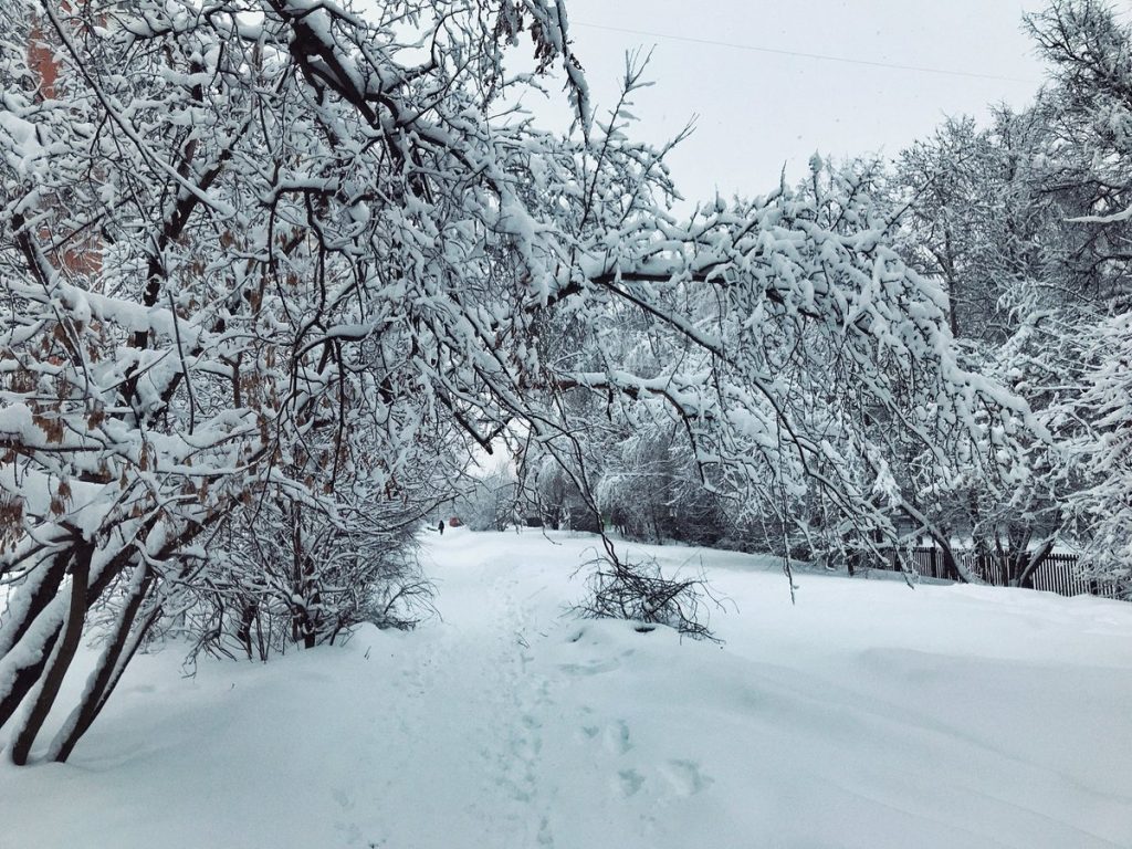 tempesta di neve a Mosca