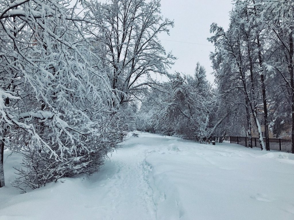 tempesta di neve a Mosca