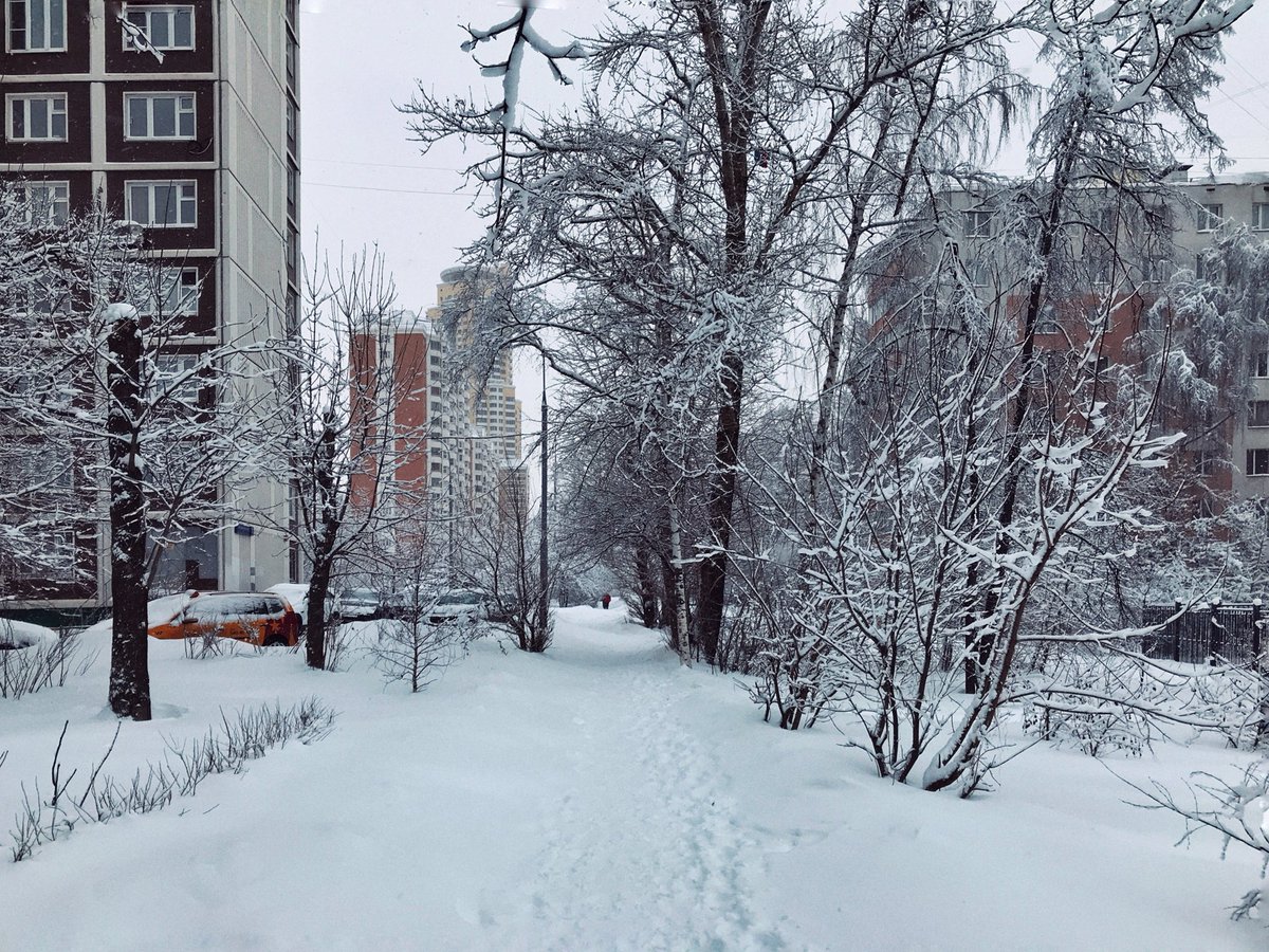 tempesta di neve a Mosca