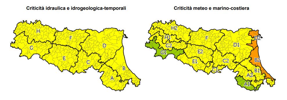 allerta meteo Emilia-Romagna