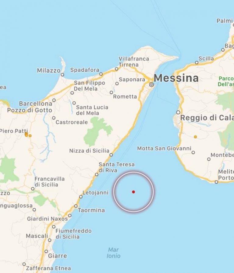 Terremoto: Nuova Scossa Nello Stretto Di Messina [MAPPE E DATI]