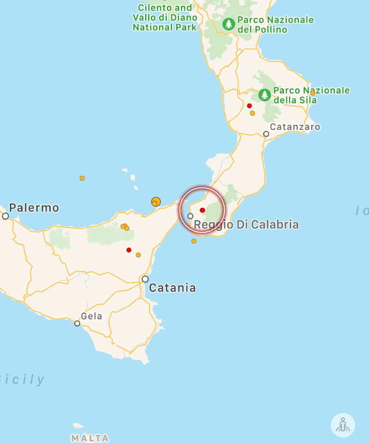 terremoto reggio calabria epicentro aspromonte