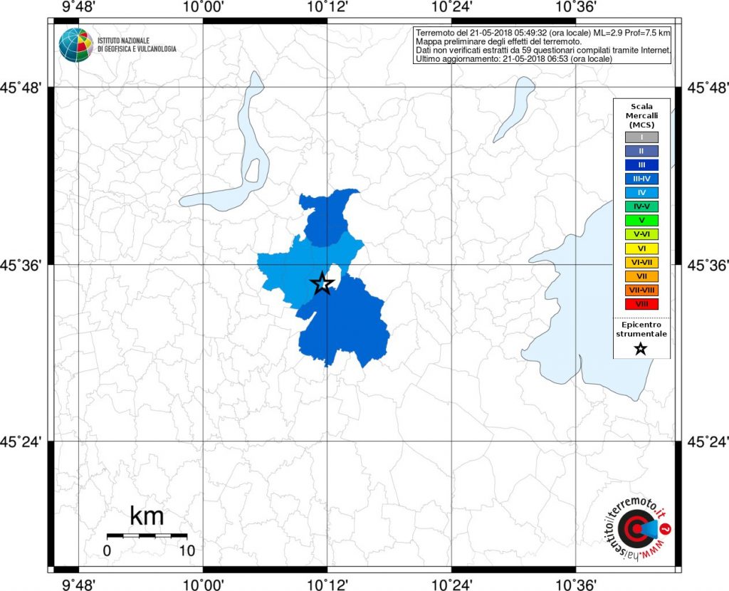 terremoto Cellatica Brescia