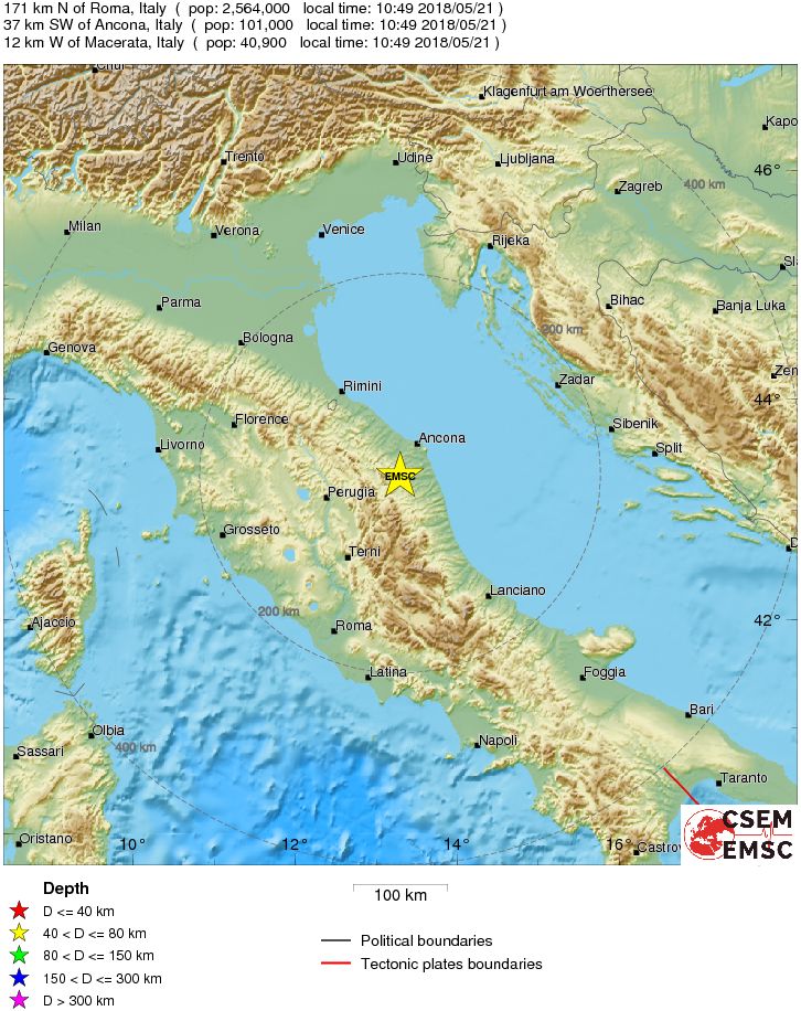 terremoto oggi centro italia