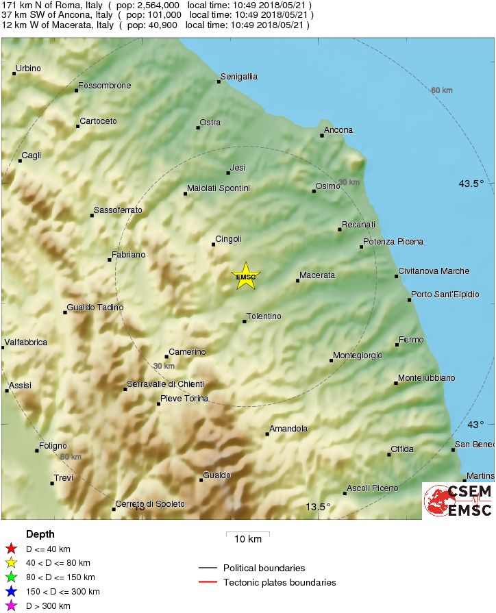 terremoto oggi centro italia