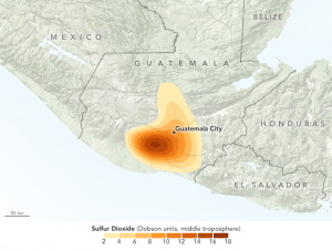 eruzione vulcano guatemala 