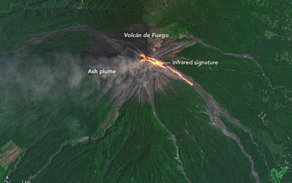 eruzione vulcano guatemala