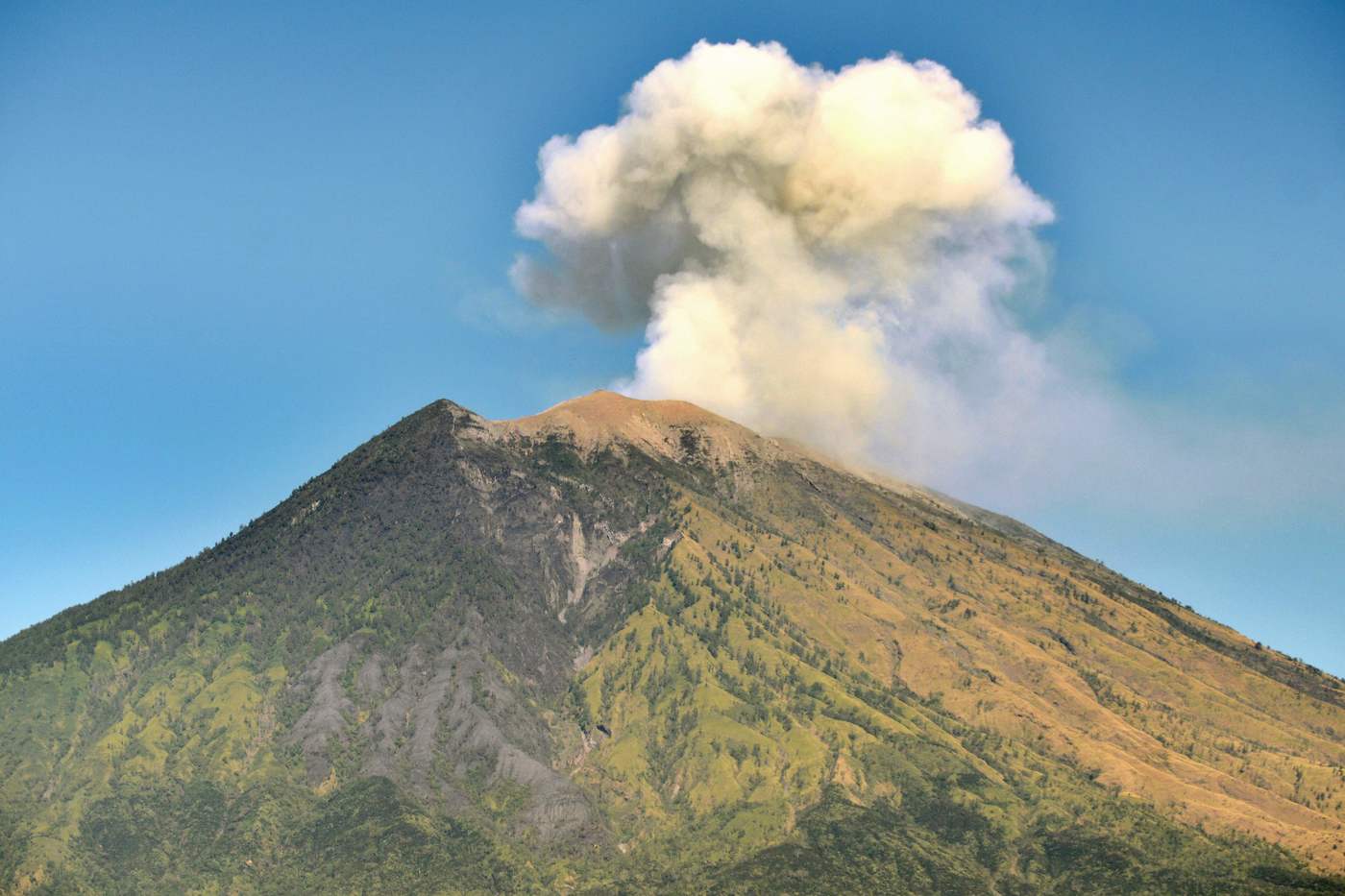 Bali, ceneri e fumo dal vulcano Agung