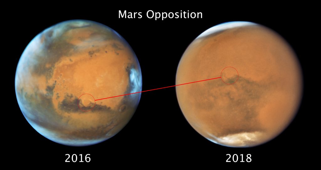 marte in opposizione hubble