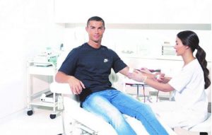 cristiano ronaldo donatore sangue