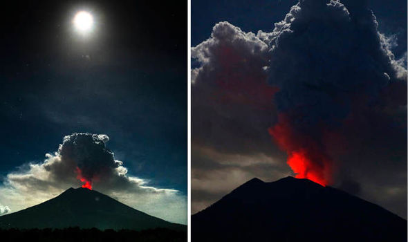 eruzione monte agung indonesia