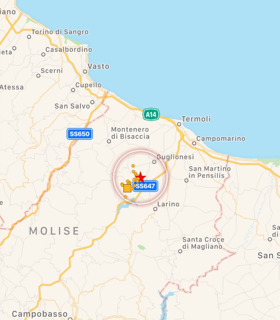 terremoto molise oggi