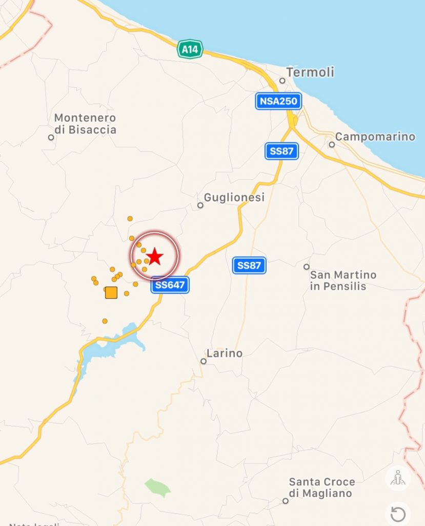 terremoto molise oggi