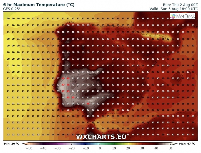 caldo europa agosto