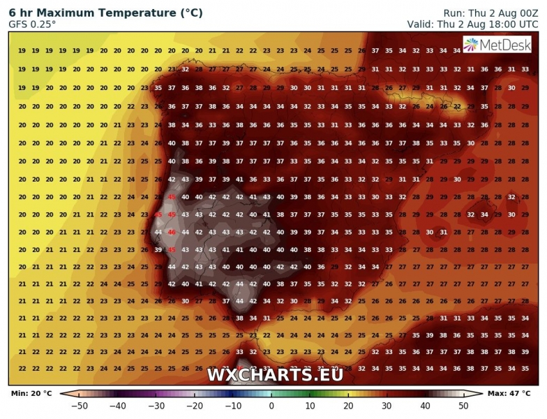 caldo europa agosto