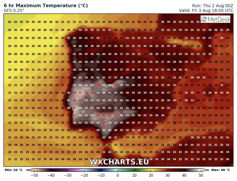 caldo europa agosto