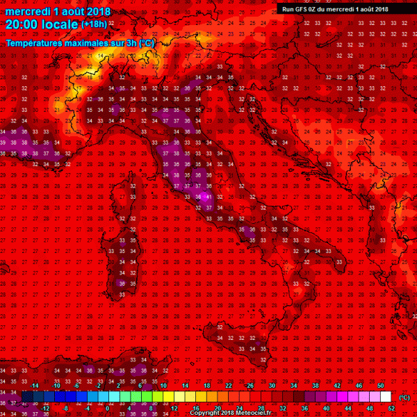 caldo europa temperature