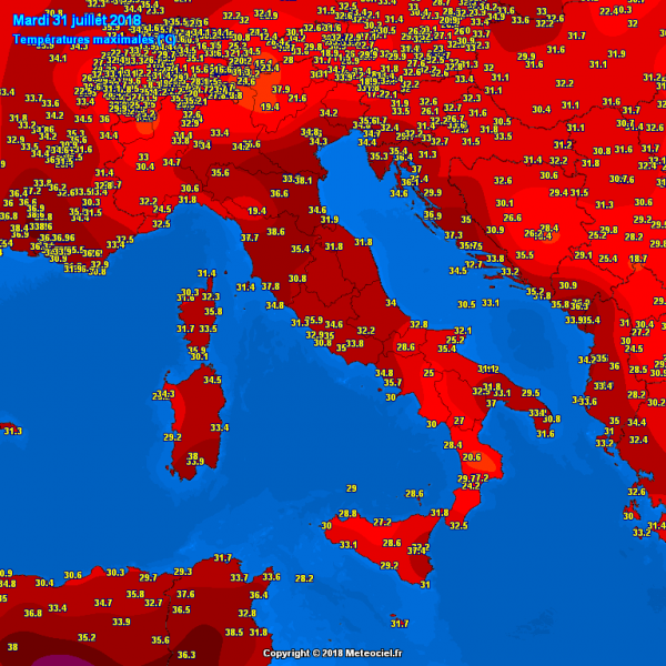 caldo europa temperature