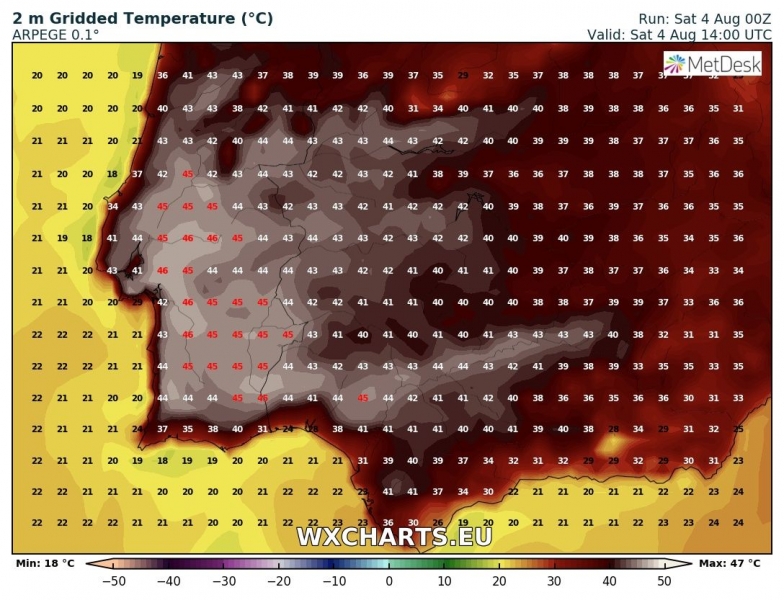 caldo record spagna portogallo