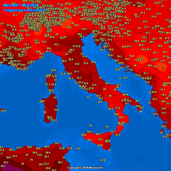 caldo temperature europa