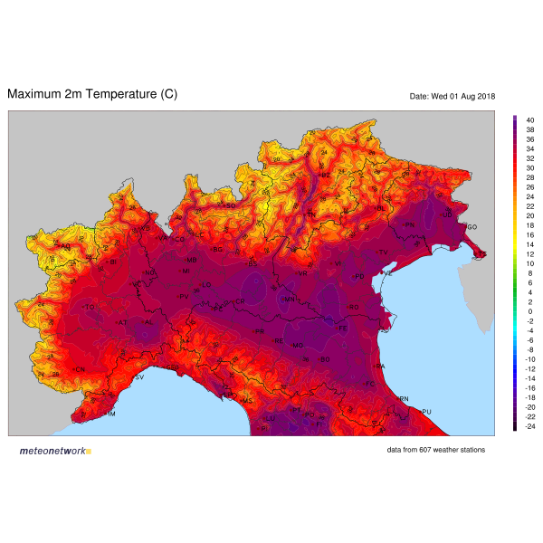 caldo temperature europa