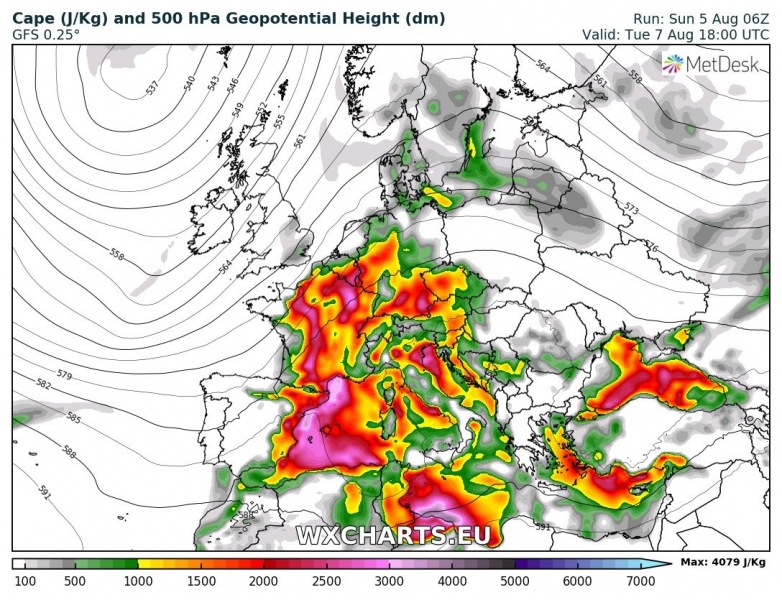 previsioni meteo europa 6-12 agosto 2018