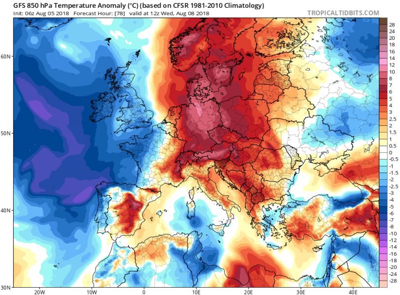 previsioni meteo europa 6-12 agosto 2018