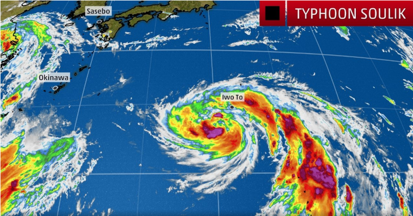 tempesta tropicale soulik giappone