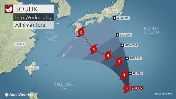 tempesta tropicale soulik giappone