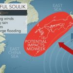 Giappone: la tempesta tropicale Soulik potrebbe diventare un potente tifone, minaccia per vita e proprietà [MAPPE]