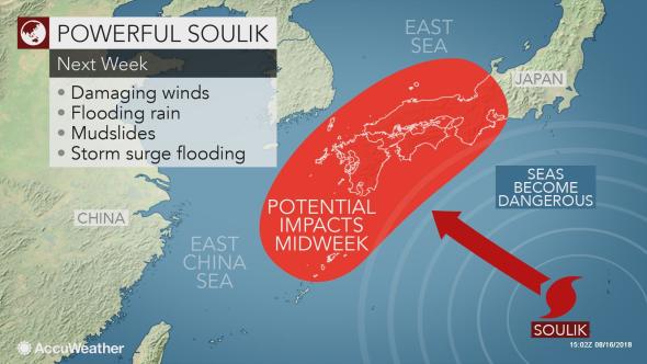 tempesta tropicale soulik giappone