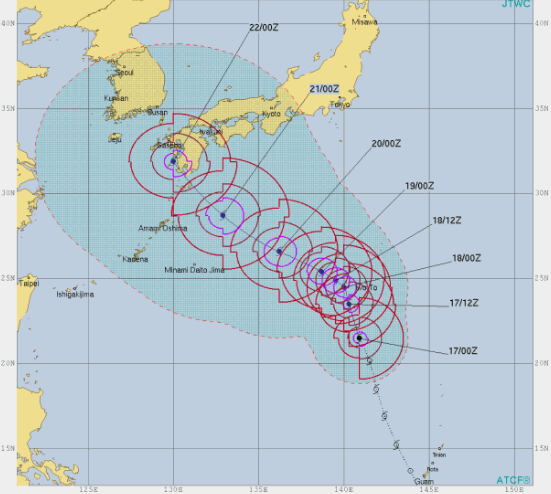 tempesta tropicale soulik giappone