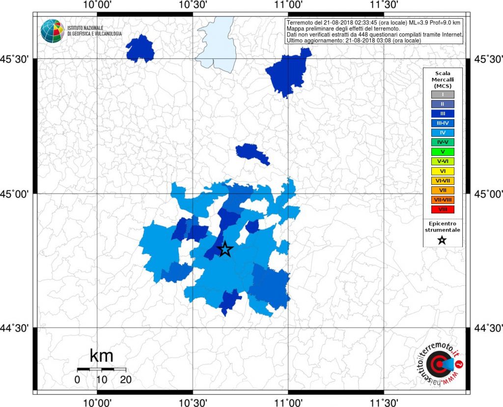 terremoto emilia veneto lombardia oggi