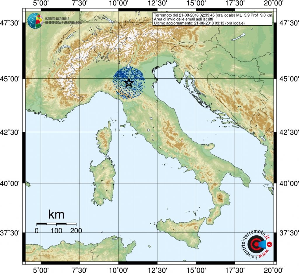 terremoto emilia veneto lombardia oggi