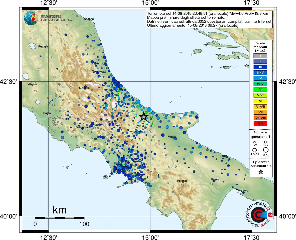 terremoto oggi molise