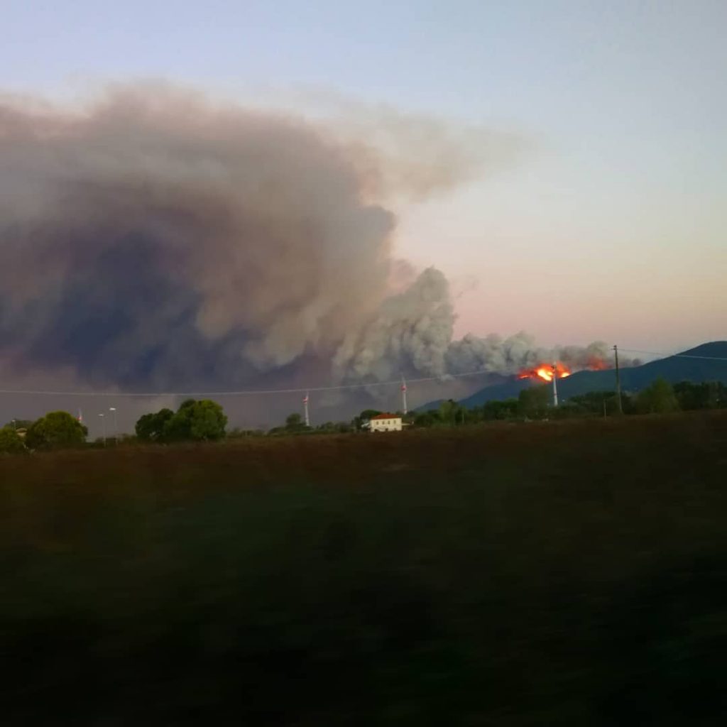 incendio monte serra