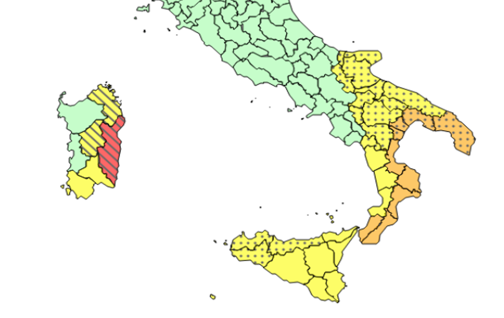 allerta meteo giovedì 4 ottobre 2018