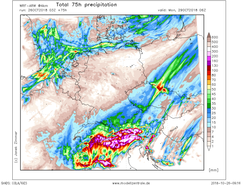 allerta meteo italia 29 ottobre precipitazioni totali