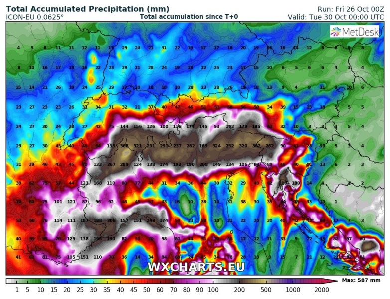 allerta meteo italia 30 ottobre precipitazioni totali 2