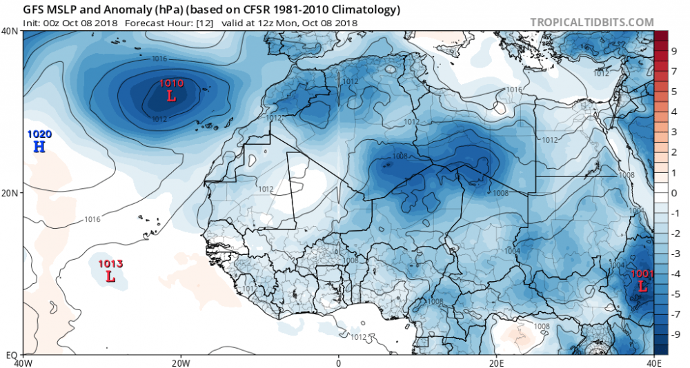 ciclone #92L madeira canarie